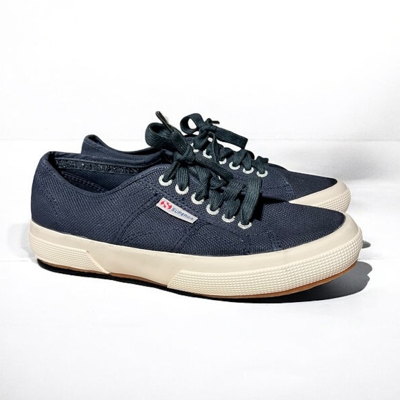 🌻NEW NWOT SUPERGA 2750 Cotu Navy Classic Sneakers | Size 39.5 or US 8.5 - Picture 6 of 12